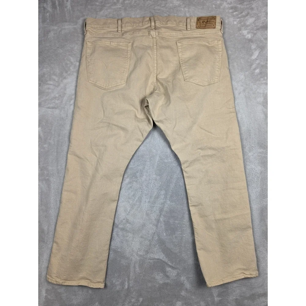 Polo Ralph Lauren Varick Slim Straight Pants Mens 40x30 Tan Khaki Stretch